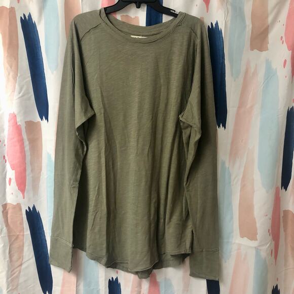 NWOT We the Free / Free People Arden Tee in Washed Army Size Large - Picture 2 of 14